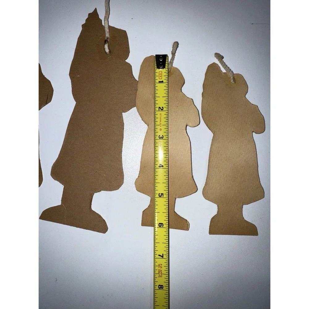 4‎ Vintage Christmas Santa Paper Doll Craft Embossed England Die Cut